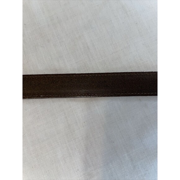 Danbury Club Dress Belt Women’s Size 32” Brown Leather Gator Motif Buckle NWT - Picture 3 of 12